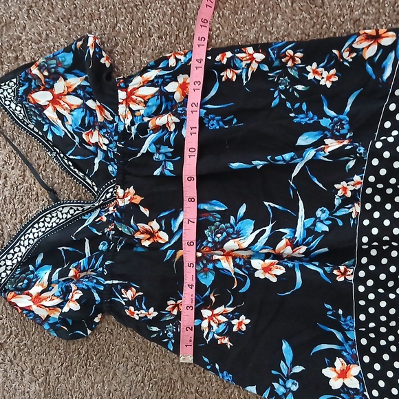 Jealous Tomato blue floral print high low maxi dress size small - Picture 14 of 15